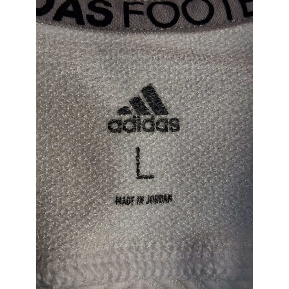 Adidas Football‎ Jersey White Short Sleeve V Neck Men's Size L
